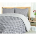 thumbnail image 5 of Ambesonne Floral Duvet Cover Set, Flowers and Leafy Motifs, 2-Calking, Indigo Charcoal Grey, 5 of 7