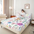 thumbnail image 3 of Manfei Rustic Wildflower Butterfly Bed Sheets 4-Piece,Cottagecore Blossom Full Size Sheets,1 Flat Sheet,1 Fitted Sheet and 2 Pillowcases, 3 of 6