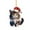 A, variant on Lilixerw Cute Cat Christmas Ornament with Santa Hat,Acrylic Cat Hanging Ornament for Car & Christmas Tree,Christmas Decorations Indoor