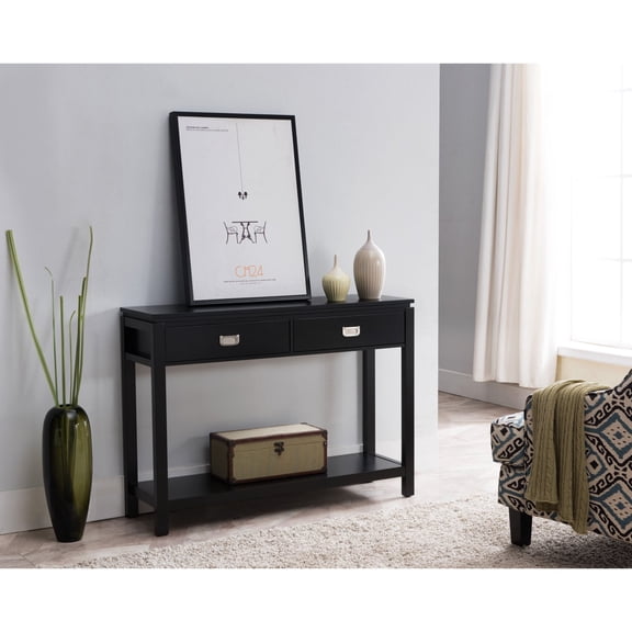 K&B Furniture 42 in. Rectangle Wood Console Table