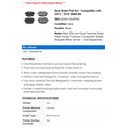 thumbnail image 2 of Rear Brake Pad Set - Compatible with 2012 - 2018 BMW M6 2013 2014 2015 2016 2017, 2 of 2