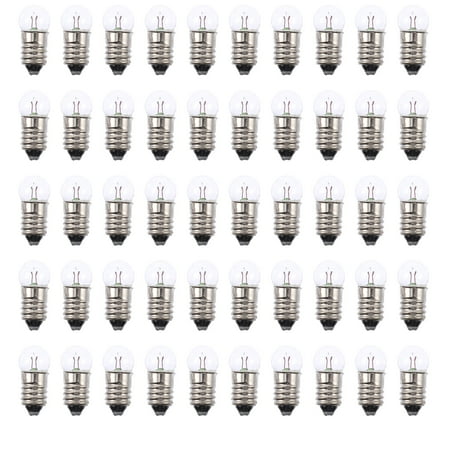 

NUOLUX 50pcs Practical 3.8V E10 Round Small Light Bulb Physical Laboratory DIY Material