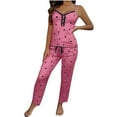 thumbnail image 2 of Njagoc3 Women's Sleeveless Polka Dot Pajama Set - Patterned, Casual Style, Summer & Sleep Wear, 2 of 6