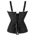 thumbnail image 3 of Women's Corset Tops Overbust Bustier Corset Top For Women Zipper Corset Vest For Women Renaissance Corset Plus Size Black 7XL, 3 of 5
