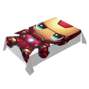 Iron Man Themed Square Tablecloth 54 * 72 Inches Durable Stylish
