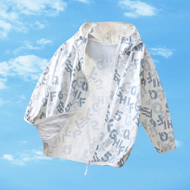 LOVZFMLL Jackets for Girls Summer Girls' Sun Protection Clothing With Protective And Friendly Ice Jacket And Dry Zipper Hooded Top Suitable For Going Out 15-16 Years