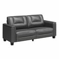 thumbnail image 4 of DHP Brodie 75.5" Upholstered Sofa with Pillow Arms, Charcoal Faux Leather, 4 of 18