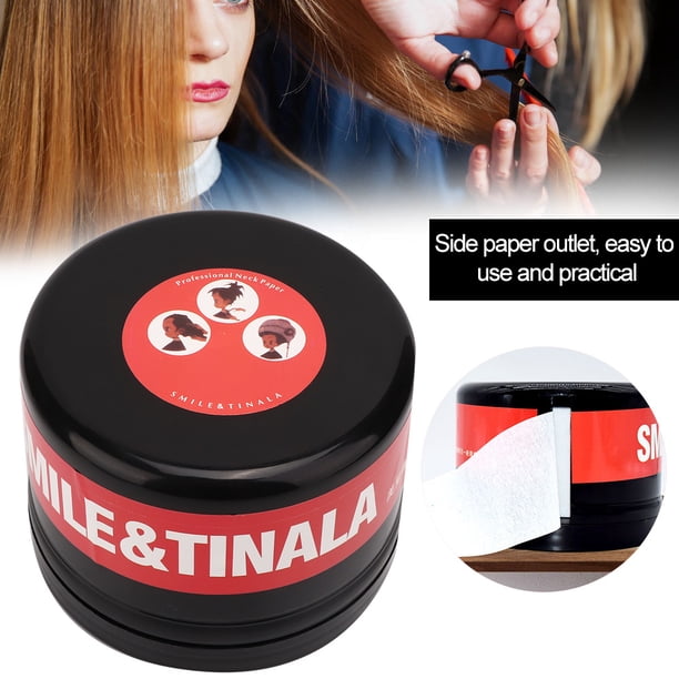 Contenedor De Rollo De Papel Para El Cuello, Base De Ventosa Fija Firmemente Salida De Papel Lateral Portarrollos De Papel Para El Cuello Mantenga El ABS Limpio Para Peluquería