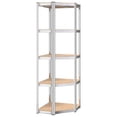 thumbnail image 5 of vidaXL 5-Layer Shelves 3 pcs Silver Steel&Engineered Wood, 5 of 5