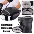 thumbnail image 2 of Nylon Motorcycle Handlebar Warmer Gloves with Reflective Strips, Weather Resistant and Universal Size, 2 of 7