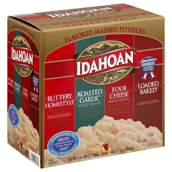 Idahoan Flavored Mashed Potatoes (12 Pouches) Variety Pack