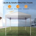 thumbnail image 4 of 6.5x6.5 Pop Up Canopy Tent with Sidewalls, Outdoor Gazebo Canopy Tent, Patio Event Tents Outdoor Commercial Canopy for Parties (White), 4 of 14