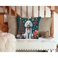 thumbnail image 5 of White Poodle Christmas Fabric Decorative Pillow 14 in x 14 in, 5 of 5