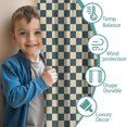 thumbnail image 3 of Blackout Kids Curtains,Navy and Beige Checkerboard Pattern Childrens Insulated Curtains Set Of 2,Bedroom Essentials,Toddler Room Decor 42"x54", 3 of 5