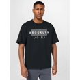 thumbnail image 1 of Men'S Casual Crew Neck T-Shirt, Slight Stretch, Geometric-Pattern, Regular Fit, Summer Season, Black - Perfect for Outdoor Activities & Gifts, 1 of 6