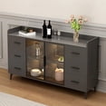 thumbnail image 2 of Display Cabinet Sideboard Storage Dining Room Pantry Wood Sideboard Kitchen Shelves Muebles Para Cocina Home Furniture YN50SB My Lux Decor Round, 2 of 6