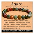 thumbnail image 4 of Handmade Gemstone Beaded Stretch Bracelet - Tiger Eye, Agate, Volcanic Rock, Obsidian & More - Unisex (4mm, 6mm, 8mm), 4 of 21
