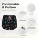 thumbnail image 4 of Balery Colorful Insect Pantalones cortos deportivos para mujer con forro y dos bolsillos, elásticos, para entrenamiento, gimnasio, yoga-X-Large, 4 of 7