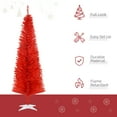 thumbnail image 3 of HOMCOM 6' Artificial Pencil Christmas Tree, Slim Xmas Tree with 390 Branch, 3 of 9