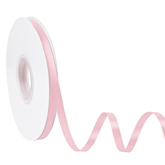 Ribbon Double Face Light Pink 1/4 Inch X 50 Yards
