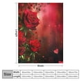 thumbnail image 4 of Orinice Red Rose Blanket Romantic Women 3D Love Flower Super Soft Bedding Fleece Throw Blanket Microfiber Flannel Blankets Couch Sofa Warm Lightweight for Boys Girls 40x50in, 4 of 6