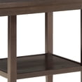 thumbnail image 4 of Benjara Wooden Counter Height Table with 1 Bottom Shelf and Lazy Susan- Brown, 4 of 5