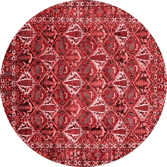 Ahgly Company Indoor Round Persian Red Traditional Area Rugs, 8' Round