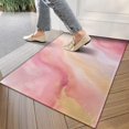 thumbnail image 4 of Pink and Gold Marble Pattern Washable Non Slip Indoor Door Mat, Decorative Entry Rug for Entrance, Bedroom, Kitchen, Bathroom, 17"x30", 4 of 6