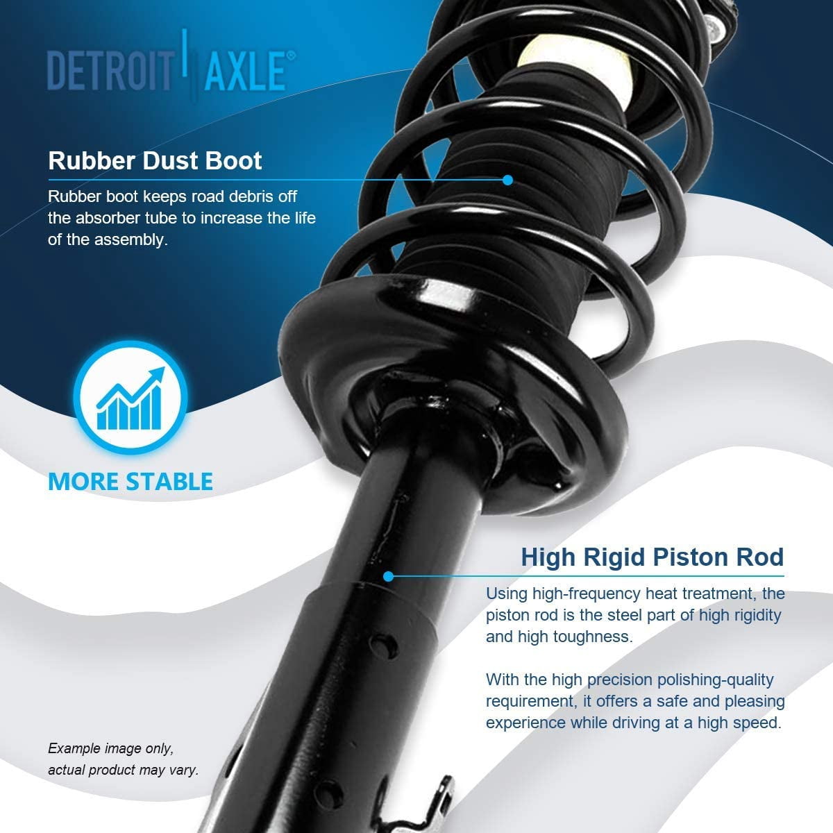 Detroit Axle - Struts Shocks for 2006-2011 Honda Civic Acura CSX Complete 2 Front Struts & Coil Springs 2 Rear Shock Absorbers 2007 2008 2009 2010 Replacement Quick Install Ready Struts Assembly