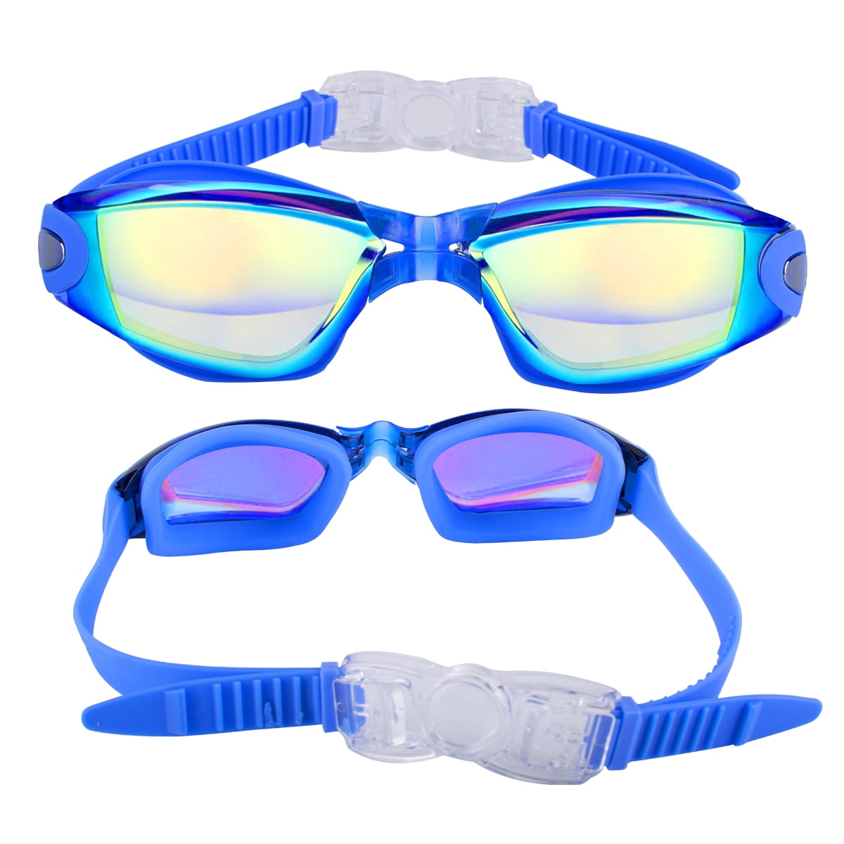Premium Big Frame Competition Swim Goggles with Clear Lens & Wide