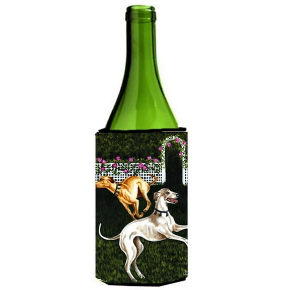 Rose Garden Frolick Greyhounds Wine Bottle Can cooler Hugger