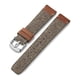 thumbnail image 1 of Timex Correa de tela y cuero genuino de 20 mm color canela y marrón con hebilla plateada, 1 of 1