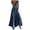 Blue, variant on QLEICOM Women's 2023 Summer Dress Chiffon Casual Print V-Neck Short Sleeve Long Dress Maxi Dresses Beach Sundress Dress Coffee XL, US Size:10