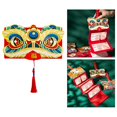 thumbnail image 4 of Sobres rojos Sunnimix Sobres plegables en forma de león rojo/tigre con 6 ranuras para tarjetas soporte para dinero, 4 of 8
