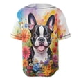 thumbnail image 2 of Welcome Spring Summer Boston Terrier Portrait Flower Blue Sky All Over Print 3D Baseball Shirt Gentleman Dog Lover Gifts Softball Sport - 12001, 2 of 6