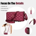thumbnail image 6 of For Google Pixel 10 Pro XL 5G RFID Blocking Wallet Case, Crossbody Purse Phone Case with 9 Card Slots, Zipper Pocket & Detachable Strap,Red,For Pixel 10 Pro XL, 6 of 9