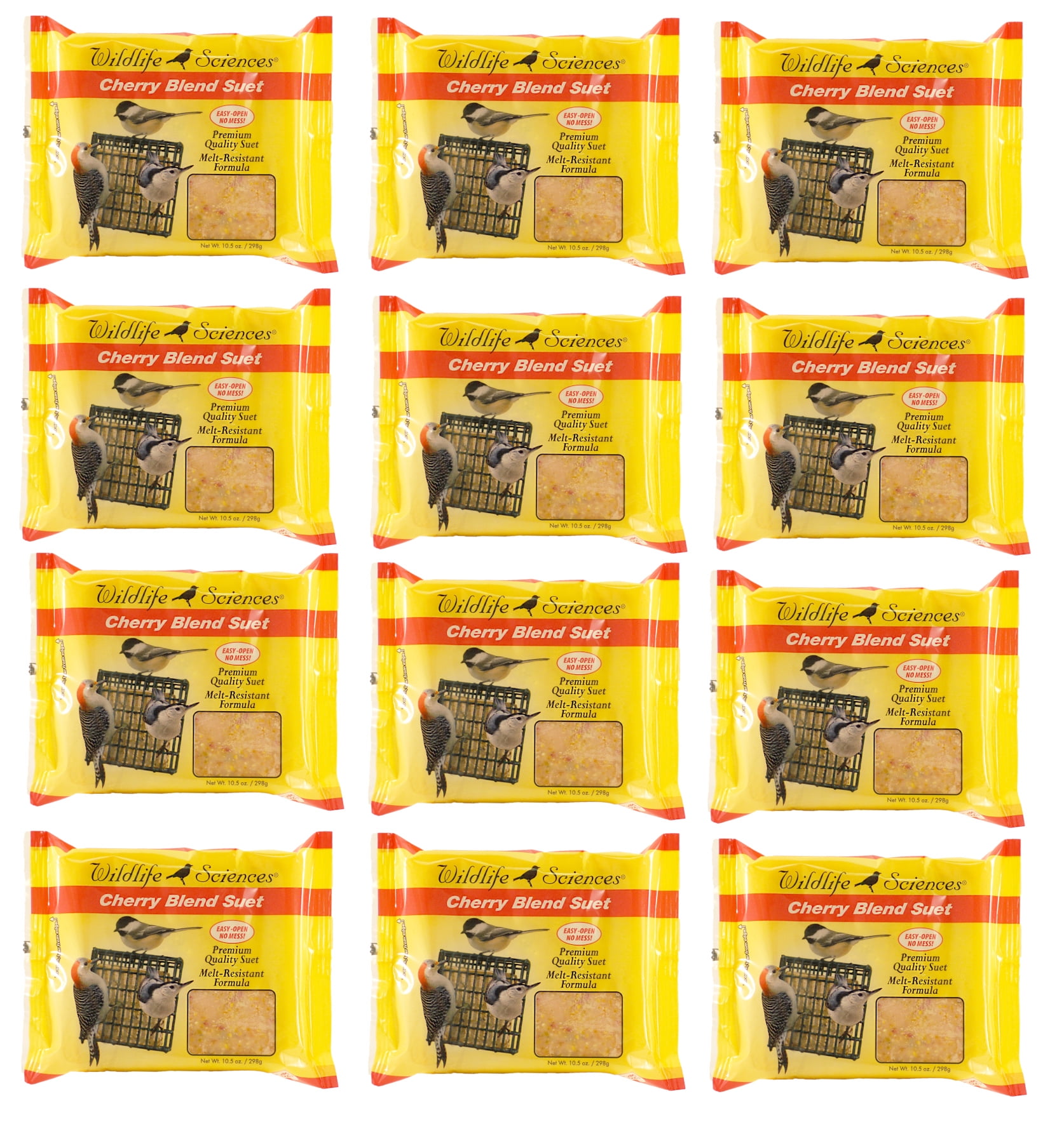 Wildlife Sciences Cherry Suet Cake 12 Pack for Wild Birds