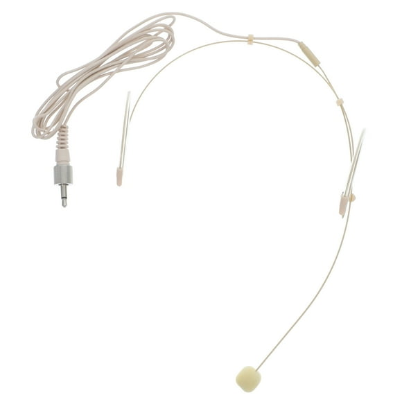 FELTECHELECTR Micrófono de diadema con cable, micrófono de condensador vocal, amplificador de voz, micrófono con altavoz para cantar, enseñar y dar conferencias - Tuerca (beige)