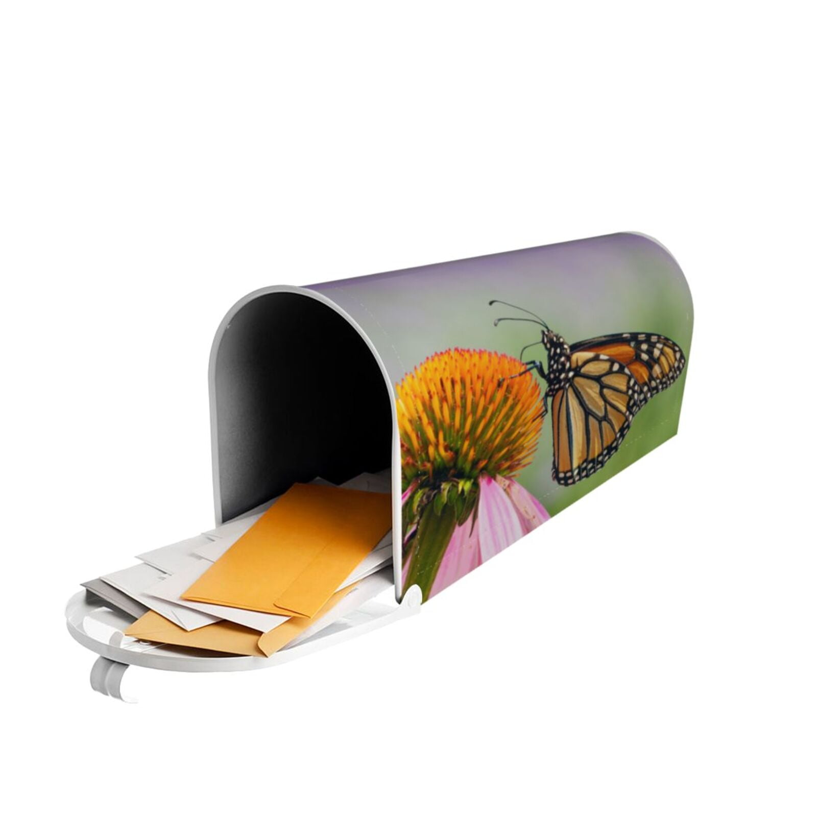 Logiee A monarch butterfly Print Post Letter Box Wrap Decor, Mailbox Cover Suitable for Standard Mailbox and Large Size Mailbox,Outdoor Yard Decoration-25.5x21 in