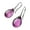 Purple, variant on Teardrop Women Natural St French Hook Dangle Earrings Jewelry for Wedding Green