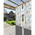 thumbnail image 3 of nqOlkjepod Outdoor Curtains for Patio Waterproof, Aqua Coastal Outdoor Privacy Panels Grommet, Farmhouse Ocean Seahorse Coral Starfish Blackout Outside Curtains for Porch/Cabana 54"x84", 2 Panels, 3 of 8