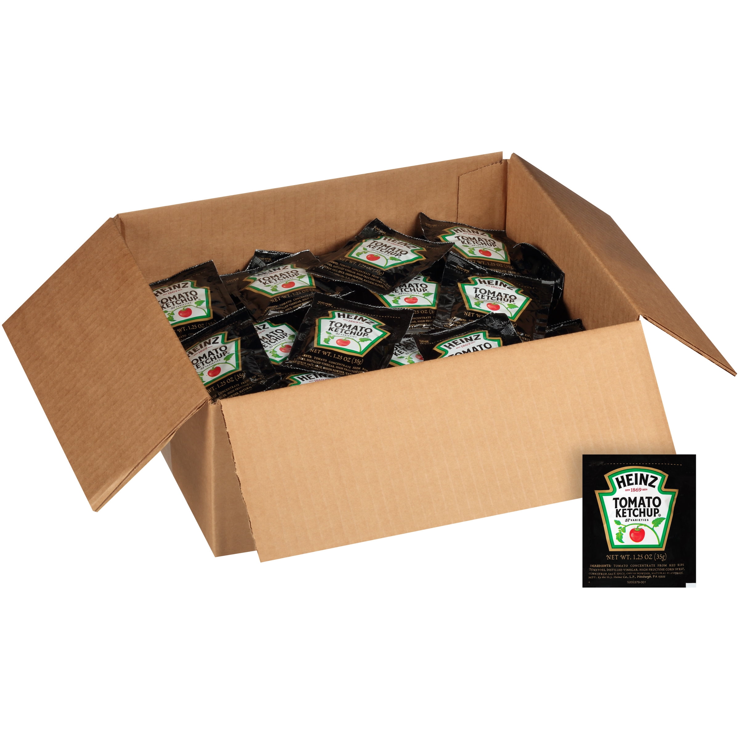 HEINZ Single Serve Ketchup, 1.25 oz. Packets (Pack of 100) Walmart