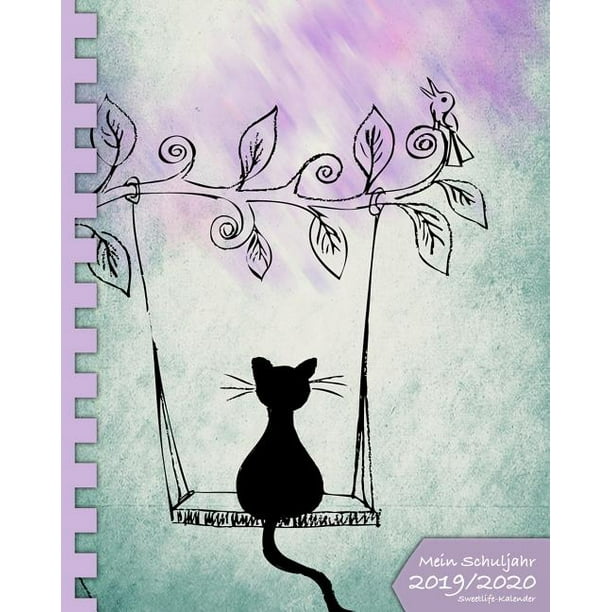 Mein Schuljahr 2019 2020 Vintage Kalender Und Hausaufgaben Planer Fur Katzenliebhaber I 1 Doppelseite Je Woche