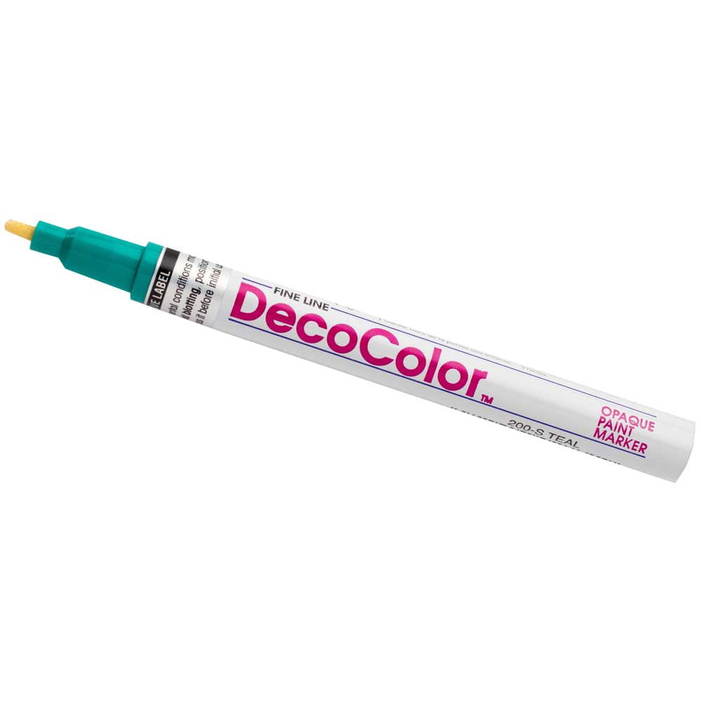 Marvy Uchida Fine Line Opaque Paint Marker, Teal, 1/Pack