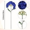 thumbnail image 4 of Unique Bargains 6 Pack Artificial Hydrangea Silk Flowers Bouquet for Home Decor Blue, 4 of 5