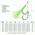 thumbnail image 4 of 5pairs/pack High Carbon Steel Assist Hooks - Double Jigging Hooks, Slow Fast Fall Jig Hooks For Lead Vertical Lure, 4 of 9