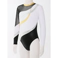 thumbnail image 2 of MSemis Kids Girls One Piece Gymnastic Leotard Sportswear Dance Unitard Biketard White 8, 2 of 6