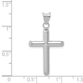 thumbnail image 3 of 14k White Gold Polished Hollow Cross Pendant, 3 of 4