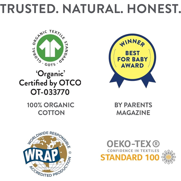HonestBaby 5-Pack Organic Cotton Muscle Tees - Sleeveless Tank Tops For Infants & Toddlers