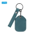 thumbnail image 3 of Uxcell Leather Keychain Blanks, 2 Pack DIY Leather Key Fobs with Key Ring for Laser Engraving, Navy Blue, 3 of 6